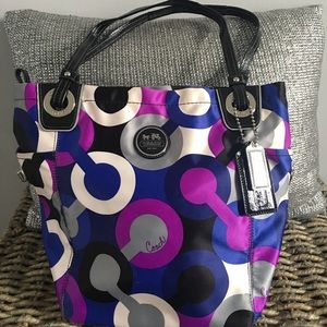 Coach Alex Opt Art Multi Color Tote/Shoulder Bag